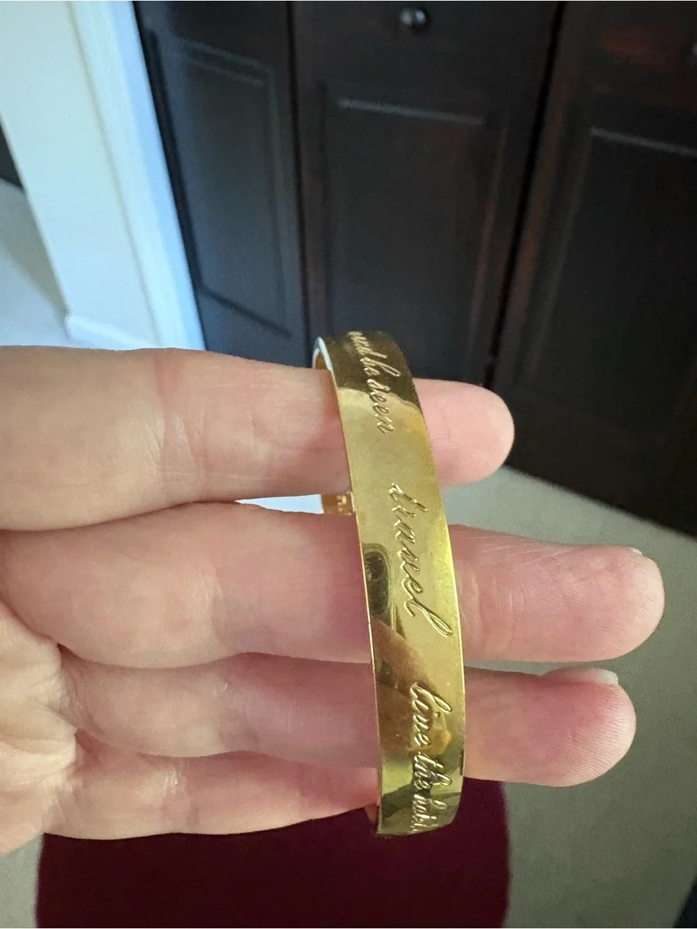 kate spade Gold Idiom Engraved Bangle - Picture 4 of 5